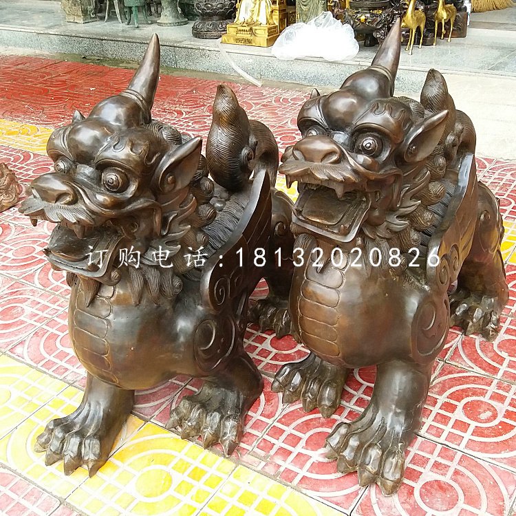 獨角獸銅雕,法院神獸銅雕