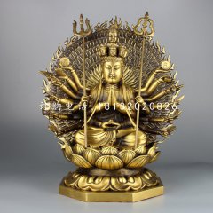 千手觀音銅雕，鑄銅佛像雕塑