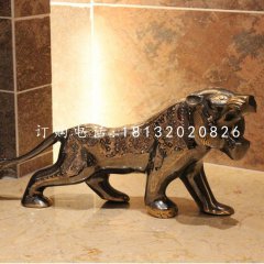 老虎銅雕，鑄銅動物雕塑