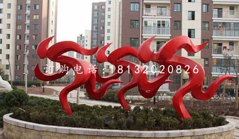 跑步雕塑,不銹鋼抽象人物