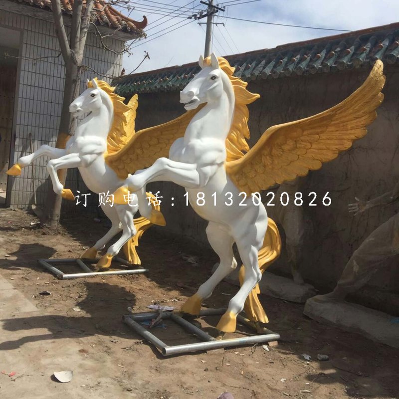 玻璃鋼飛馬雕塑,廣場(chǎng)動(dòng)物雕塑