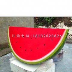 半塊西瓜雕塑,玻璃鋼水果