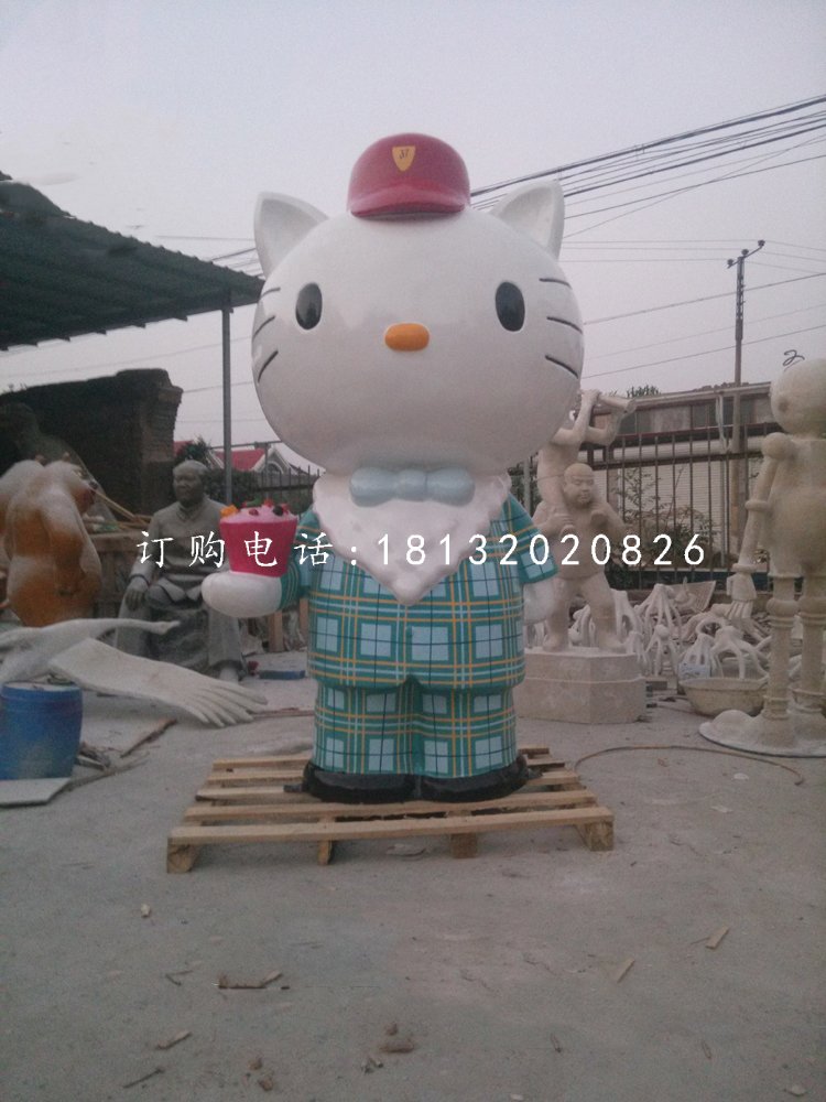 hellokitty雕塑,玻璃鋼卡通雕塑