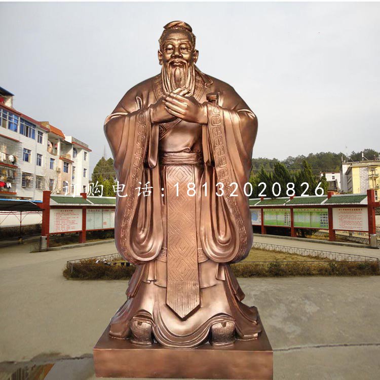 孔圣人銅雕,校園孔子銅雕
