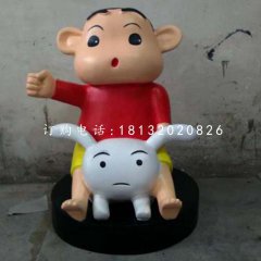 蠟筆小新雕塑，玻璃鋼卡通人物
