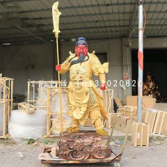 關圣帝君雕塑，玻璃鋼仿銅雕塑