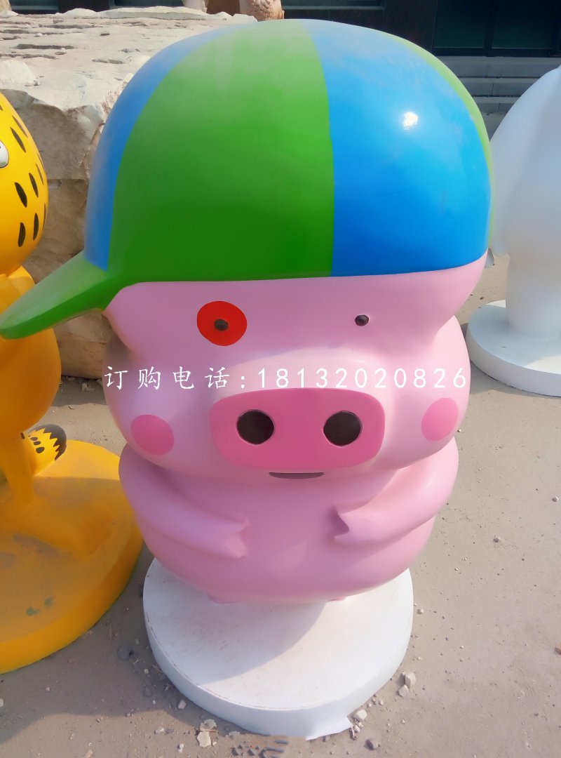 麥兜雕塑,玻璃鋼卡通雕塑 (2)