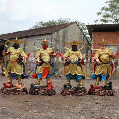 四大天王雕塑,玻璃鋼彩繪神仙