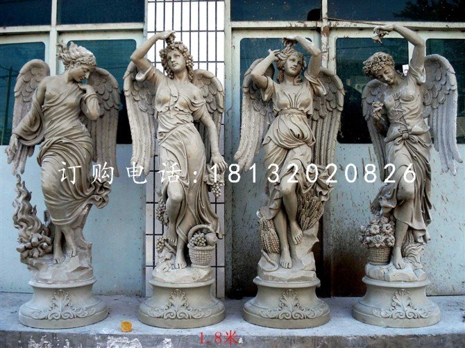 玻璃鋼仿銅天使雕塑,西方人物雕塑