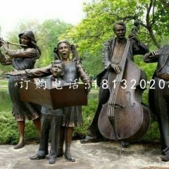 演奏銅雕，公園景觀銅雕