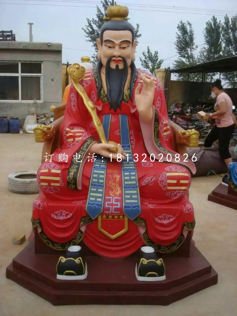 三清雕塑,玻璃鋼彩繪神仙 (1)