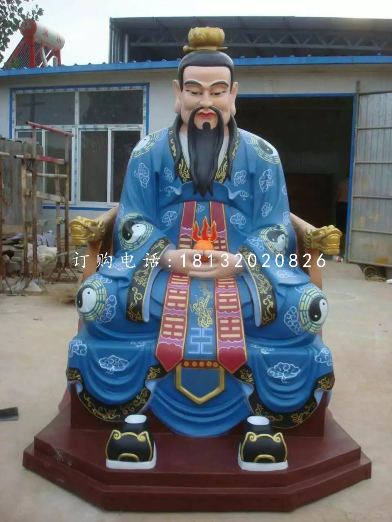 三清雕塑,玻璃鋼彩繪神仙 (3)