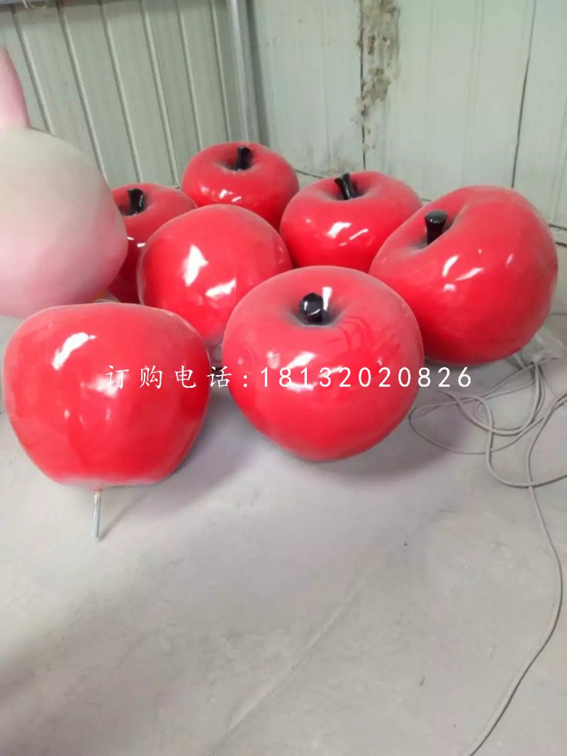 蘋果雕塑,玻璃鋼仿真水果