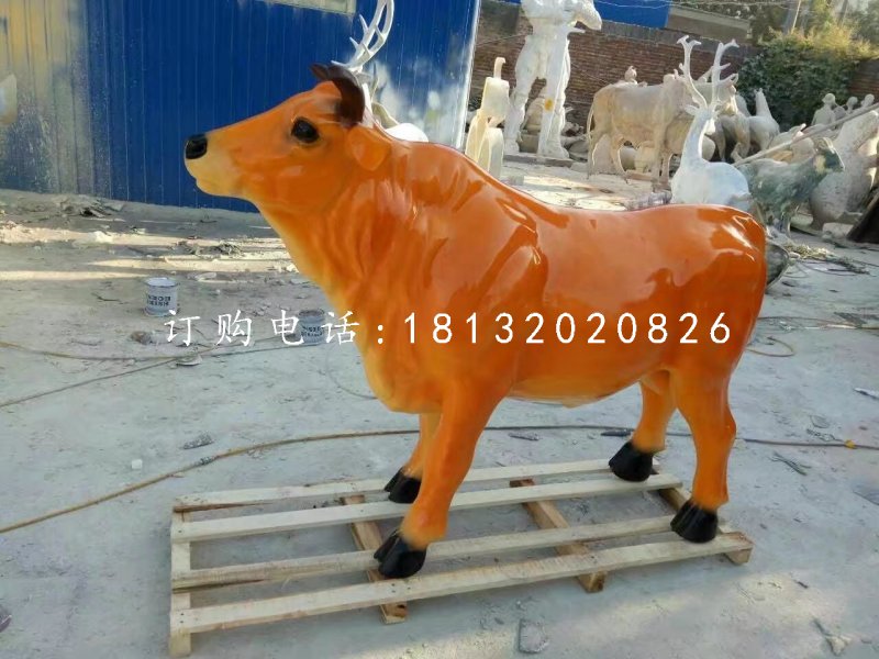 玻璃鋼大黃牛雕塑,動物雕塑 (1)