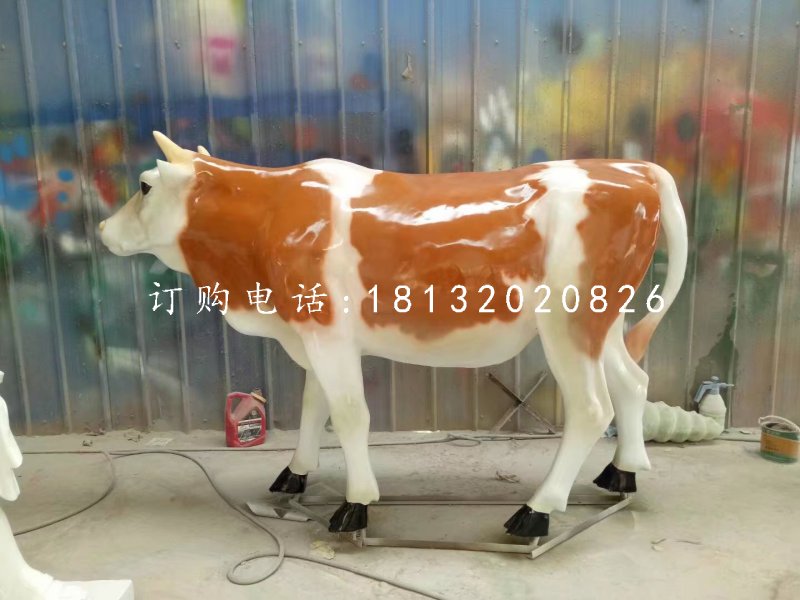 奶牛雕塑,玻璃鋼動物 (3)