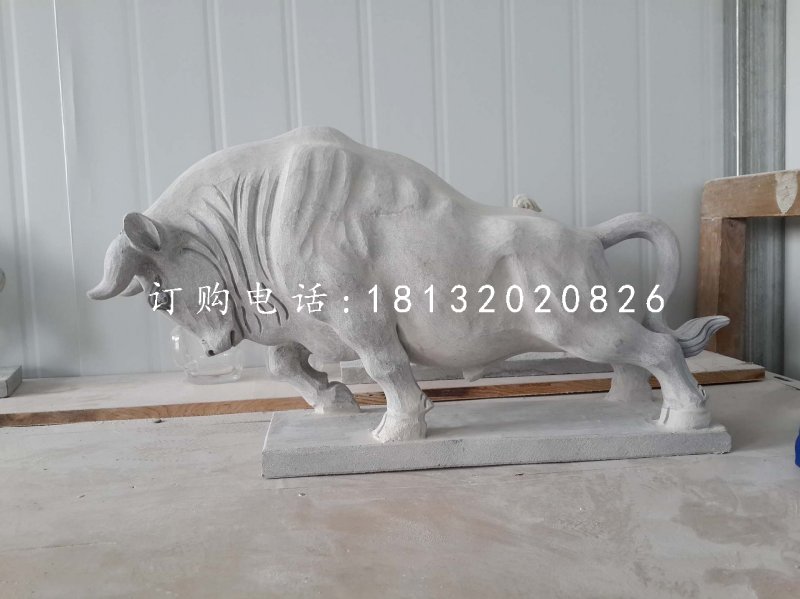 開荒牛石雕,大理石牛雕塑