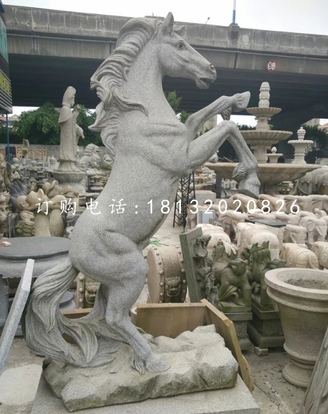 青石立馬雕塑,廣場石雕馬