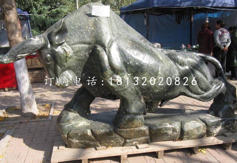 石雕開荒牛,廣場(chǎng)牛石雕