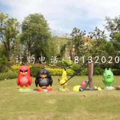 憤怒的小鳥雕塑,玻璃鋼卡通雕塑