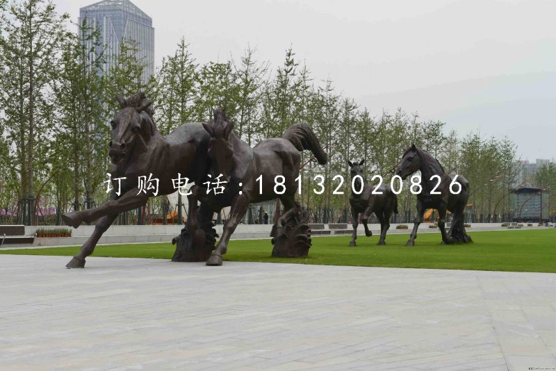奔馬銅雕,廣場動物雕塑