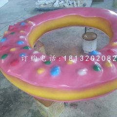 甜甜圈雕塑，玻璃鋼甜品雕塑