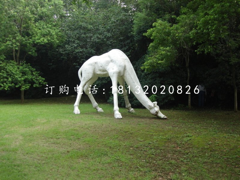 長頸鹿石雕,公園動物石雕