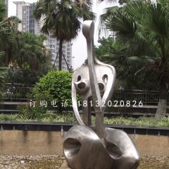 抽象女人雕塑,不銹鋼抽象人物