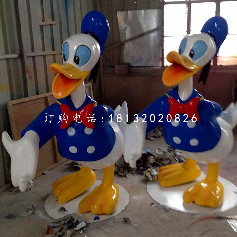 唐老鴨雕塑,玻璃鋼卡通迪士尼雕塑