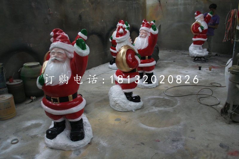 玻璃鋼圣誕老人雕塑,卡通人物