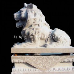 趴著的獅子石雕,歐式獅子雕塑