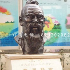 孔子頭像銅雕，古代名人銅雕
