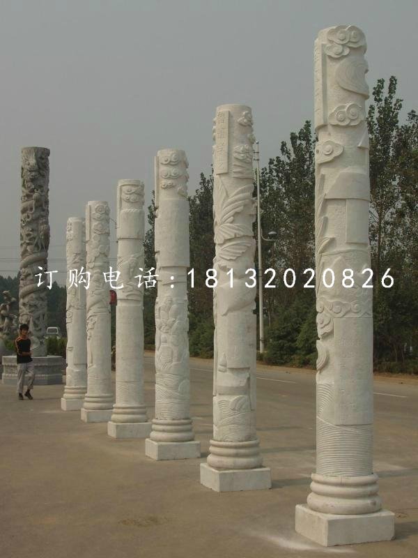 廣場(chǎng)石柱子,漢白玉柱子