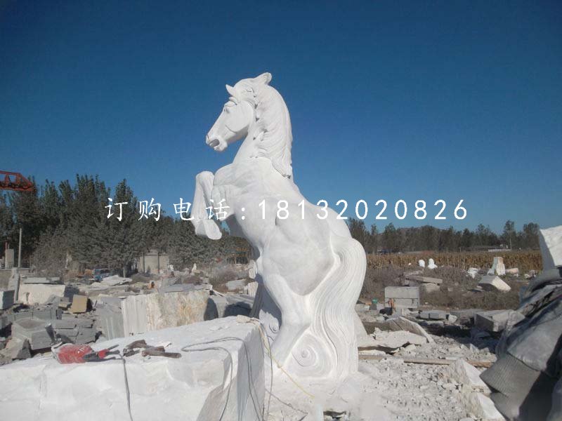 立馬石雕,漢白玉動物雕塑