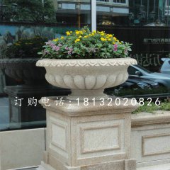 花缽石雕,景觀石雕