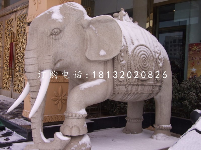 廣場大象石雕,動(dòng)物石雕