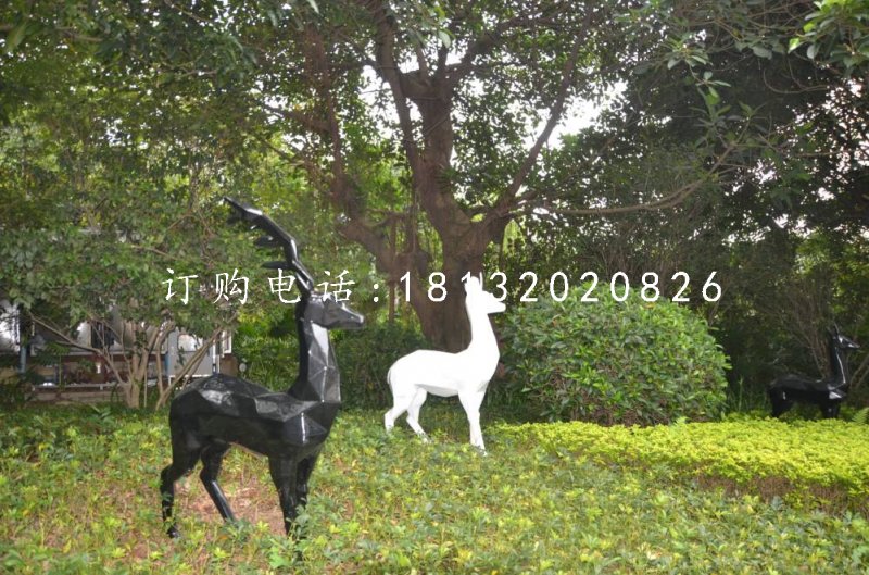 抽象小鹿,玻璃鋼動(dòng)物擺件