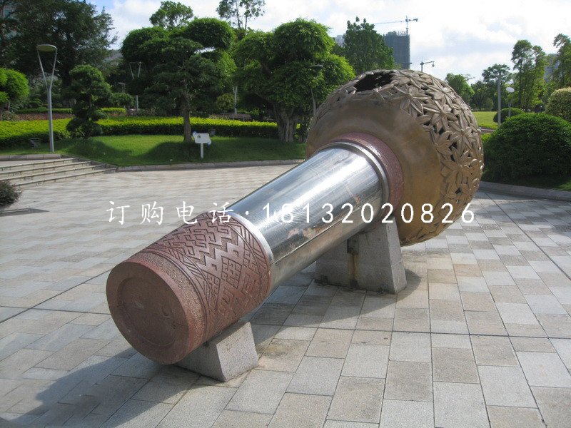 不銹鋼話筒雕塑,公園景觀雕塑