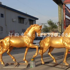 玻璃鋼仿銅馬，玻璃鋼動物雕塑