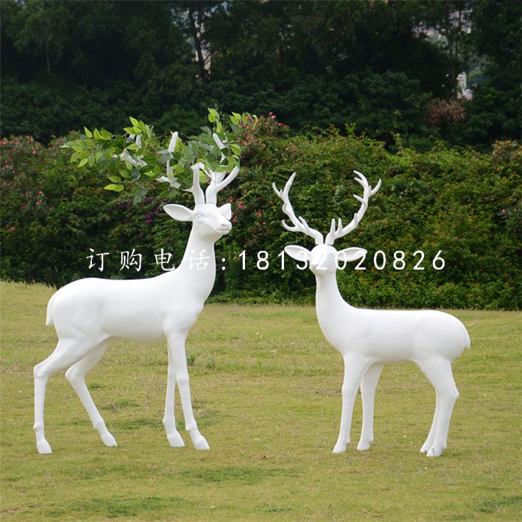 樹枝梅花鹿,玻璃鋼抽象動物雕塑