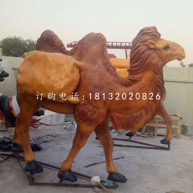 玻璃鋼仿真駱駝,玻璃鋼動物雕塑