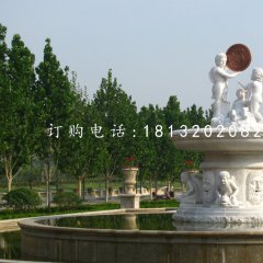 漢白玉噴泉,西方人物石噴泉