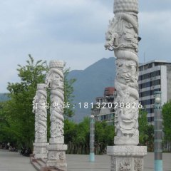 廣場石雕柱子,盤龍柱石雕