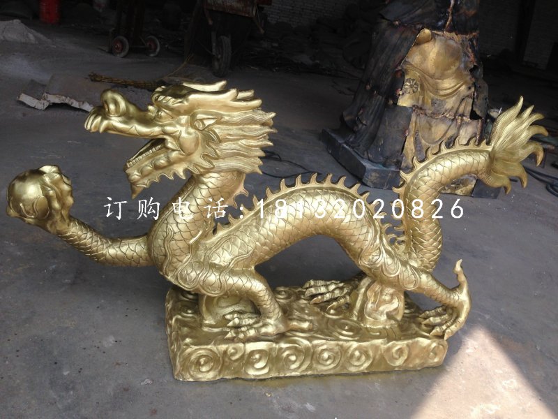 龍戲珠銅雕,廣場神龍銅雕