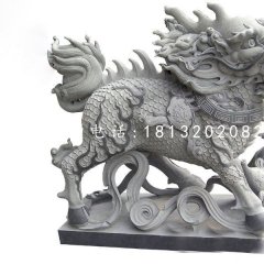吉祥神獸石雕,青石麒麟