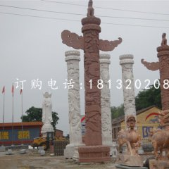 華表石雕,花崗巖柱子石雕