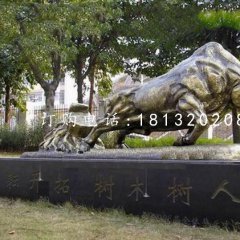 開荒牛銅雕，校園銅牛雕塑