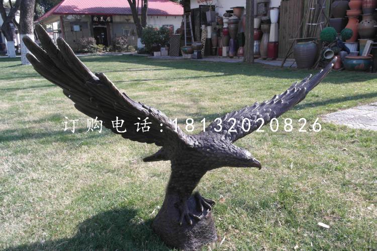 展翅的鷹銅雕,企業景觀銅雕 (4)