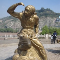 筋斗云和孫悟空銅雕，公園景觀銅雕