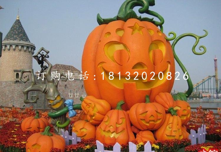 萬圣節南瓜雕塑 公園玻璃鋼景觀雕塑