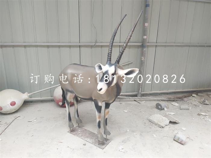 藏羚羊雕塑,玻璃鋼仿真動物